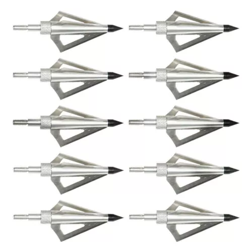 12 piezas de puntas de flecha de arco compuesto de 3 hojas con puntas anchas de caza - Imagen 14 de 31