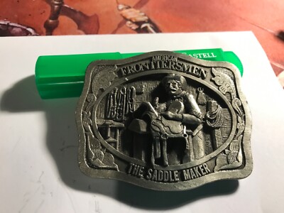 Original  USA Buckle, Gürtelschnalle, American Frontiersmen, The Saddle Maker