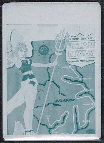 DC Comics Bombshells Trading Card ☆ PRINTING PLATE ☆ [6] Cyan