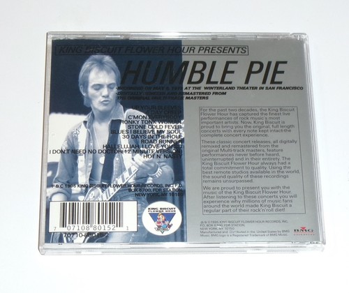 King Biscuit Flower Hour: In Concert Humble Pie (CD 1996) Like New CD 1973 Show - Picture 3 of 9