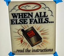 Authentic Vintage 90's Holy Bible Christian Heat Transfer Iron On NOS