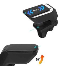 Mittelarmlehne Armlehne Mittelkonsole Leder ABS Grau für VW Polo 2009-17