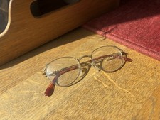 Jean Paul Gaultier 55-5105 22KGP Steampunk Gold Glasses Vintage 90s