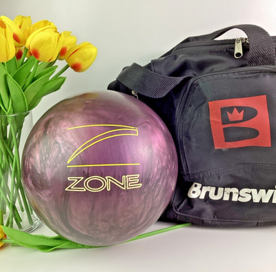 Brunswick Purple Pearl Z Zone 11 Pound Bowling Ball with Bag