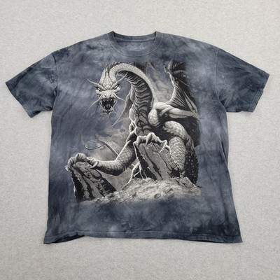 The Mountain Dragon Shirt Mens XL Blue Black Graphic