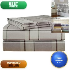 Pointehaven 200 GSM Flannel Sheet Set King Jensen Printed