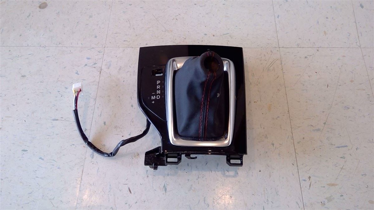 2016 16 Mazda 6 AT Shifter Plate w Leather Boot Red Stitching