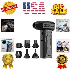 Compressed Air Duster,130000RPM Super Power Cordless Air Duster,Rechargeable ...