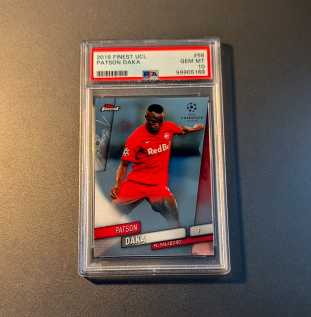 Patson Daka RC Rookie - 2019 Topps Finest UEFA - PSA 10