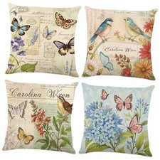 Spring Pillow Covers 18x18 Set of 4 Farmhouse 18" x 18" Pack of 4 Color G