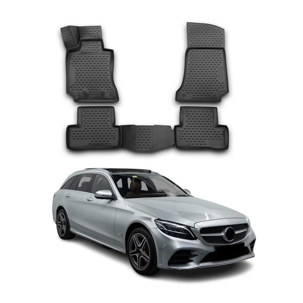 Omac Gummimatten FußMatten FüR Mercedes C Klasse S205 Wagon 2014-2020 TPE 4X-image