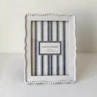 Scalloped Beaded Brocante 7x5" Picture Frame - Ceramic Photo Frames - Home Decor