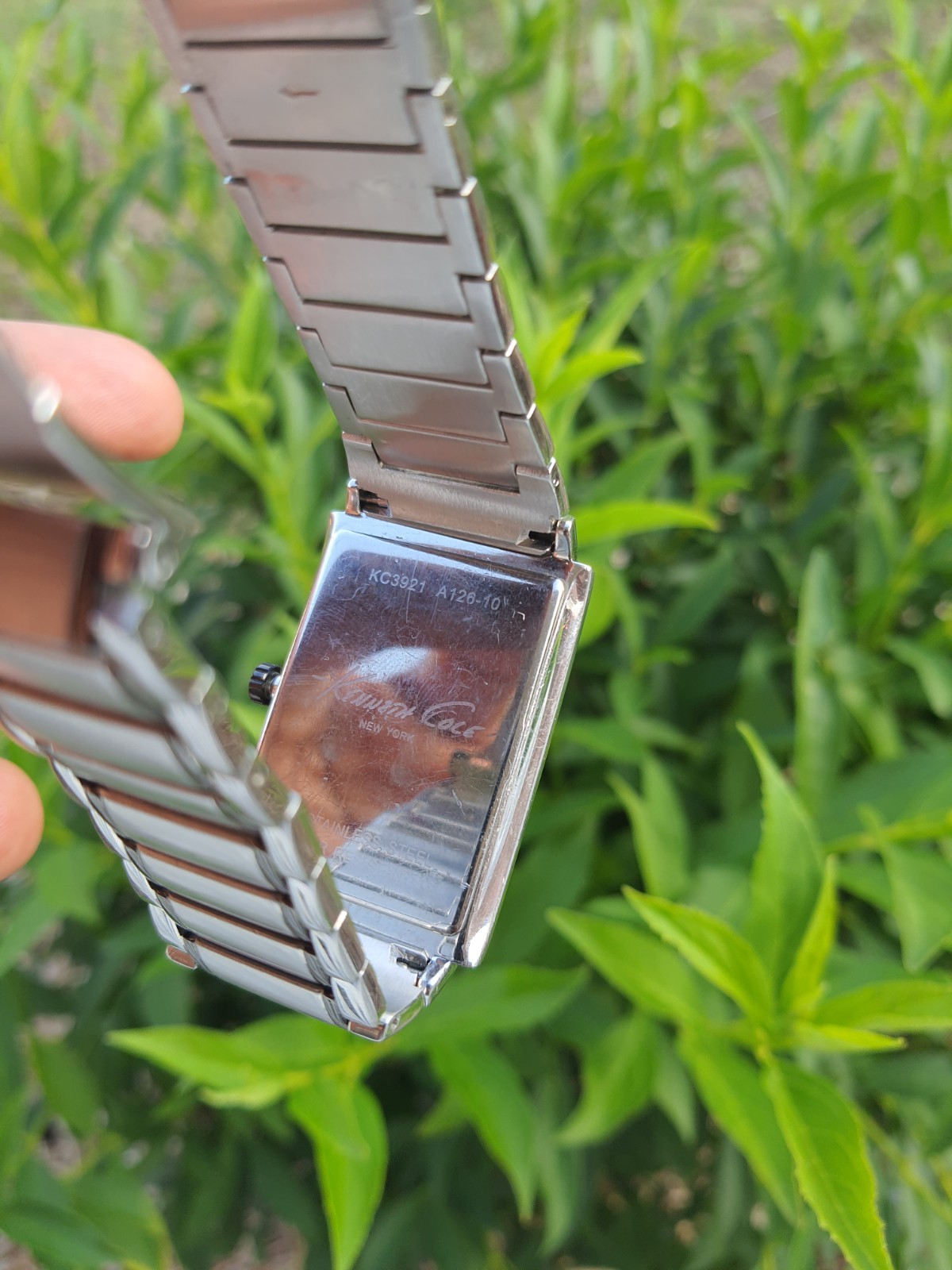 Kenneth Cole Rectangular Grey Dial Stainless Stee… - image 7