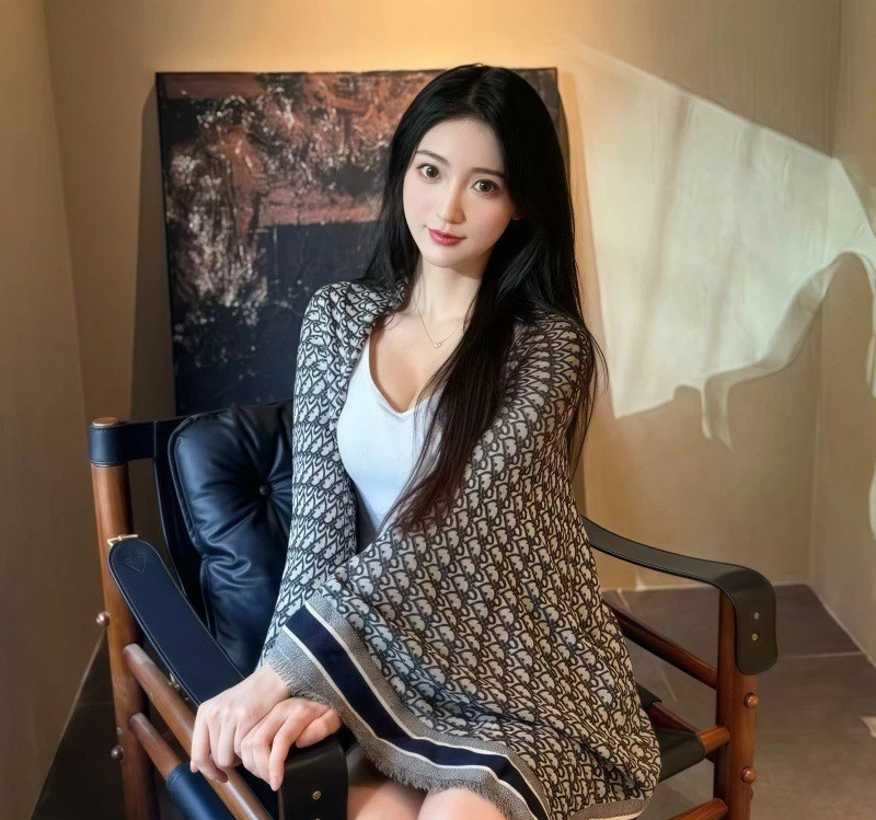 DIO кашемир шарф классический градиент шерсти шеи подогреватель оригинальный шарф - Изображение 4 из 4