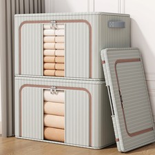 Underbed Clothes Storage Bags Zipped Organizer Wardrobe Cube Closet Boxes UK