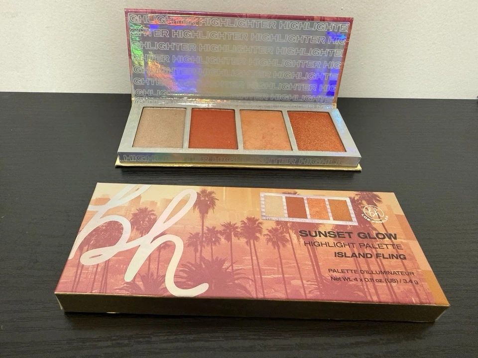 BH Cosmetics Sunset Glow Highlighter Island Fling – Lot de 10 – Neuf - Photo 1/2