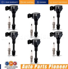 6 Ignition Coils & 6 Platinum Spark Plugs for Nissan Frontier Pathfinder 4.0L