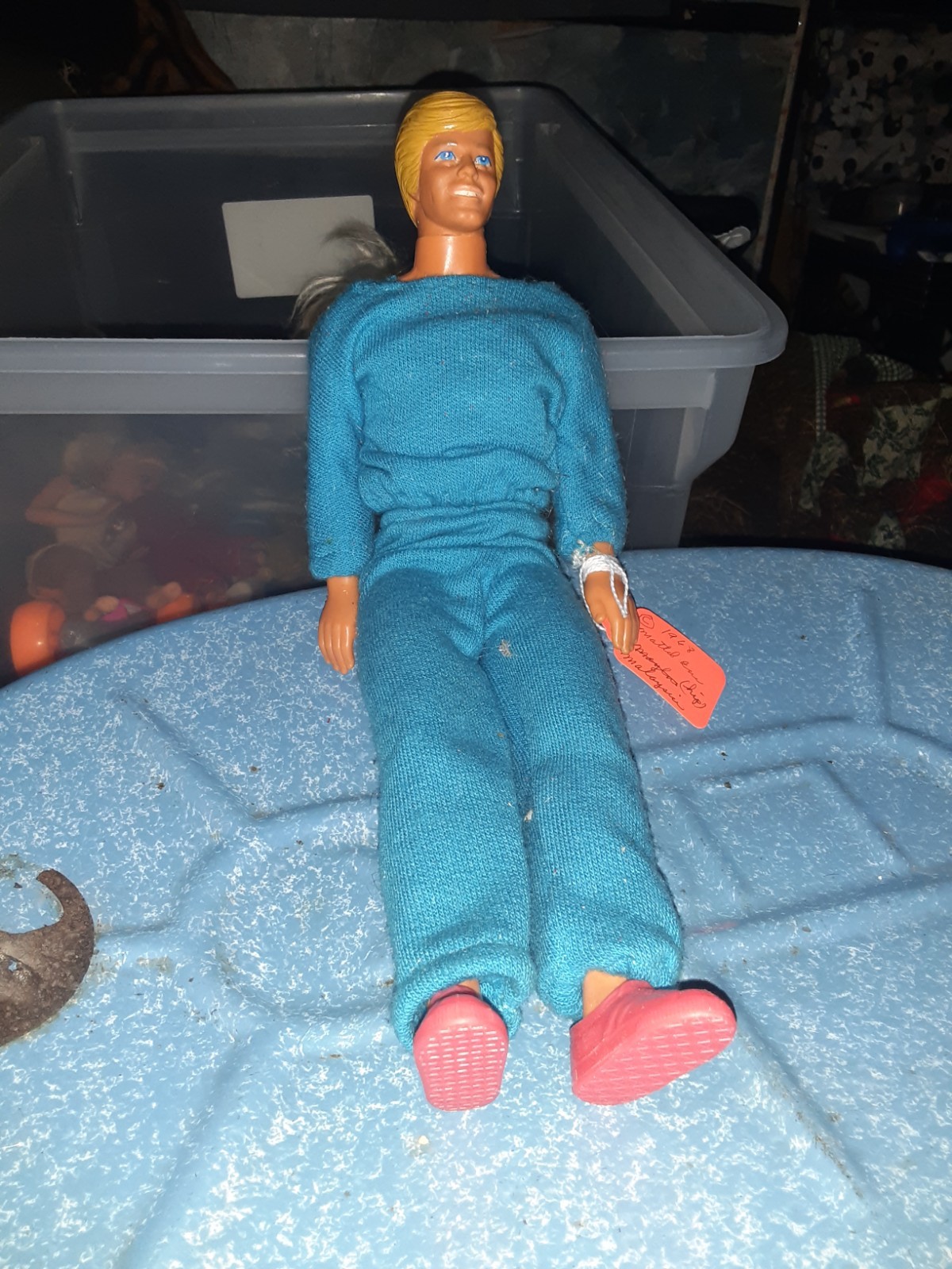 Fashion Doll Blue Outfit Red Shoes Light Complexion Boy Doll