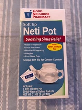 GNP Soft Tip Neti Pot Sinus/Allergy Relief - Exp 08/31/2026