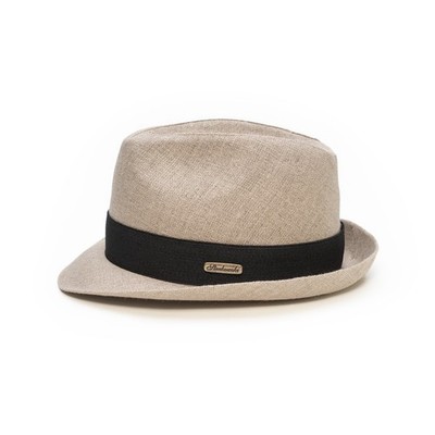 Sterkowski FOLK Sommer Leinen Trilby Hut Leicht Klassischer Form Vintage Party