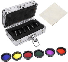 6 PCS 1.25Inch Colorful Telescope Filter Kit, Telescope Moon Filter with Storage