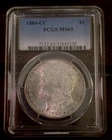 1884-CC Morgan Silver Dollar $1 PCGS MS63 Uncirculated Carson City Mint