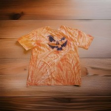 Kids Way To Celebrate Halloween Tie-Dye T-Shirt Pumpkin Face Design, Choose Size