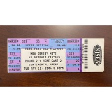 NBA Playoffs 2004 New Jersey Nets vs Detroit Pistons May 11 Ticket Stub