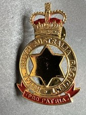 Royal South Australia Infantry Regiment Pin Badge Army Uniform Collar Hat