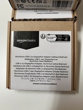 Amazon Basics Aluminum USB-C to DisplayPort Adapter 4K 60Hz Thunderbolt 3