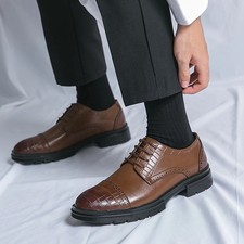 Leather Shoes Men's Leather Business Formal Derby Shoes Work Shoes