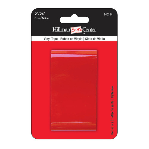 Hillman Solid Red Reflective Tape 840384