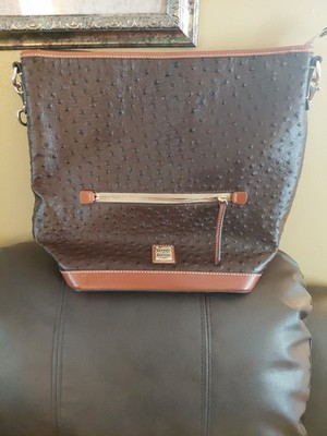 Excellent condition -Ostrich Hobo Brown Tmoro