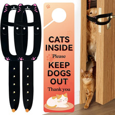 Cat Door Latch,2 Pcs Door Prop for Cats to Keep Dogs Out of Litter Box and Fo...