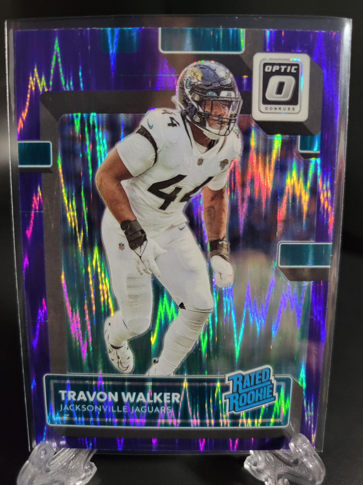 2022 Panini Optic- Rated Rookie Travon Walker Purple Shock Prizm #225 (RC)