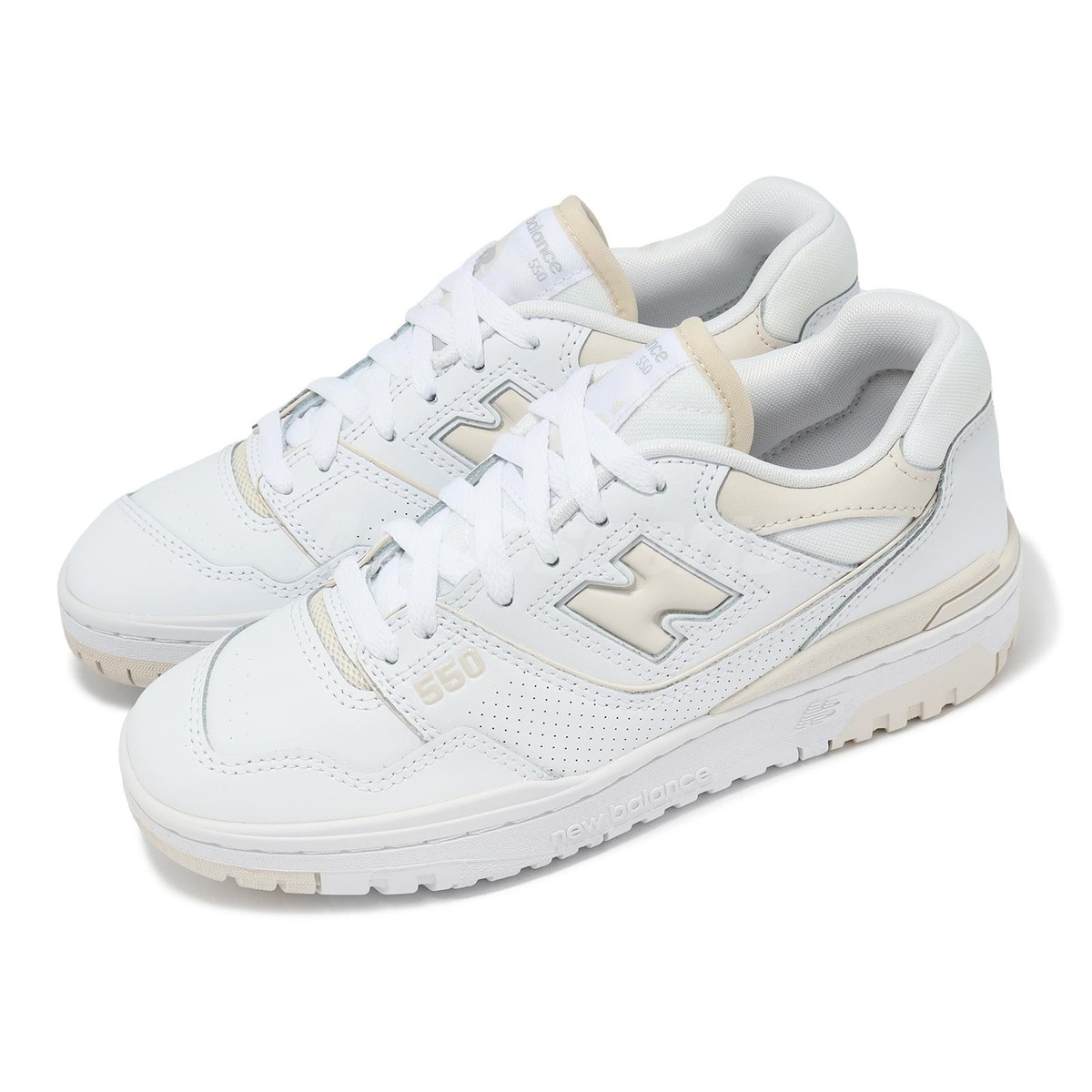 New Balance 550 ホワイト トレーニングシューズ New Balance 550 NB White Linen Women Casual Lifestyle Shoes