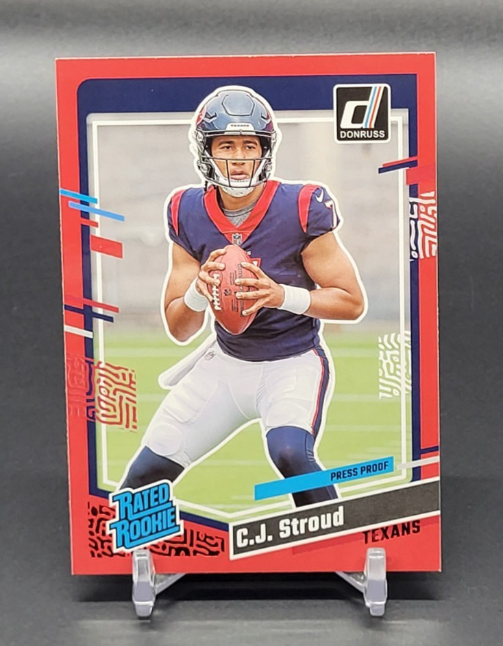 2023 Panini Donruss C.J. STROUD Rated Rookie RED PRESS PROOF Texans RC No. 339