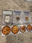 1899 O PCGS Morgan Dollar Ms 64 Plus 2 More Amazingly Toned Jefferson’s. Nice :)