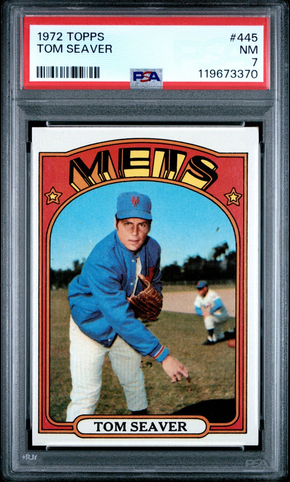 1972 Topps Tom Seaver #445 New York Mets HOF PSA NM 7