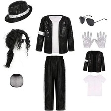 Michael Jackson Kids Clothes Halloween Cosplay Birthday Party Dance Performance