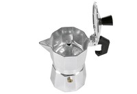 Espressokocher 1 Tasse Aluminium Silber KrüGer Espressokanne Camping