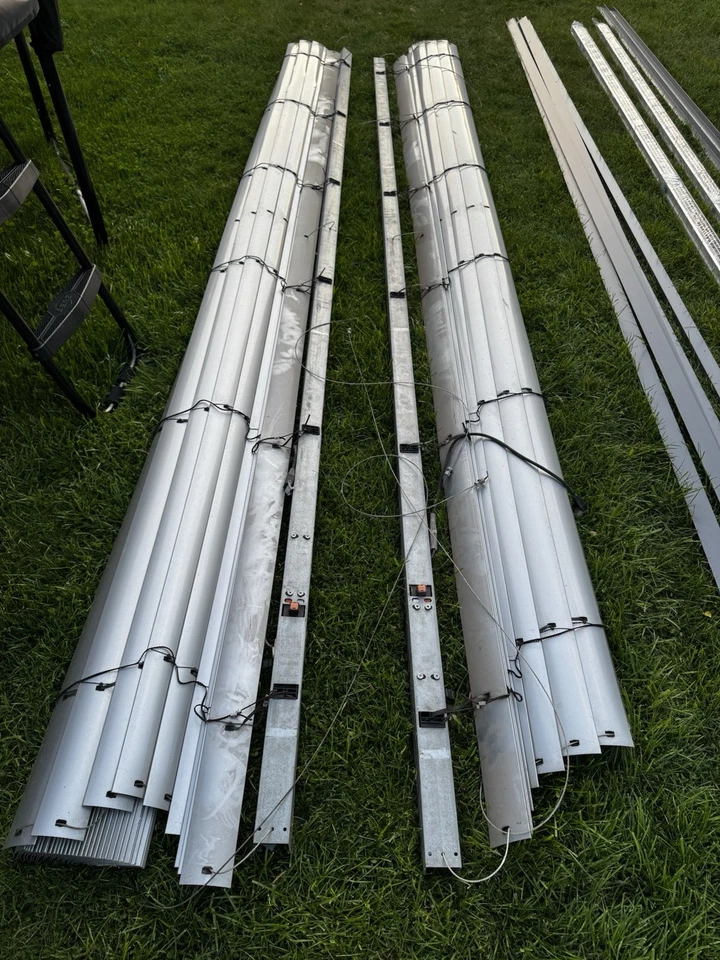 2X C80L FLAT ALU JALOUSIE AUSSENRAFFSTORE SEILFÜHRUNG + MOTOR GEBRACHT - Bild 2 von 4