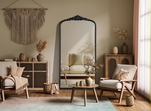 Elegant Decor Naomi Vintage Resin Mirror 36X72 in Vintage Bronze - Picture 2 of 7