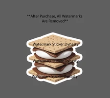 Smores Sticker Waterproof Decal Chocolate Camp Fire Marshmallow Food Gift NEW