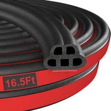 16.5 Ft Car Door Seal Strip Universal Self Adhesive Automotive Weather Stripp...