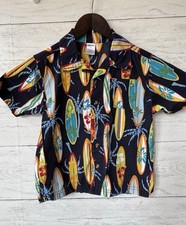 2006 GYMBOREE BOYS Surf Island Surfboard Palm Tree Hibiscus Camp Shirt 5 Yrs