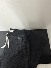 Abercrombie  Fitch Jogger Pants - Straight Leg - Charcoal - Moose Logo Size L