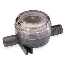 FLOJET 01740002G Inline Strainer,2 1/4"H,Clear,420 micron 4YD30