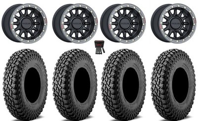 Raceline Alpha Bdlk 15'' Wheels BK 32'' Incursion A/T Tires Pioneer 1K / Talon
