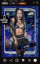 DIGITAL TOPPS WWE SLAM ZELINA ICONIC TOPPS COSMIC CHROME 25 BLUE MOON BASE